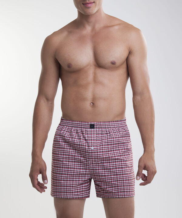 Boxer Para Hombre De Diseño Holgado, Y Estampado En Algodón  image number null